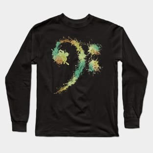 Bass Clef Retro - Cool Funny Music Lovers Gift Long Sleeve T-Shirt